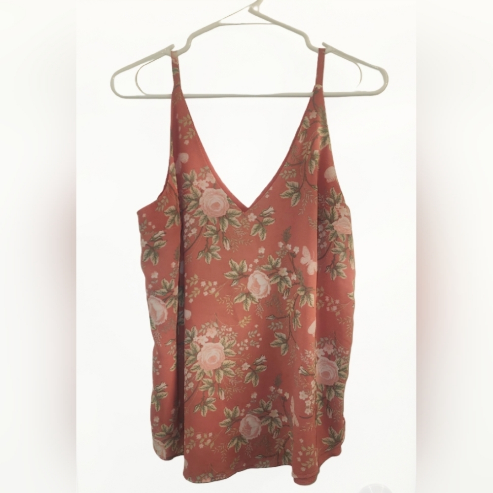 Kismet Light Floral Camisole Tank Top Size M